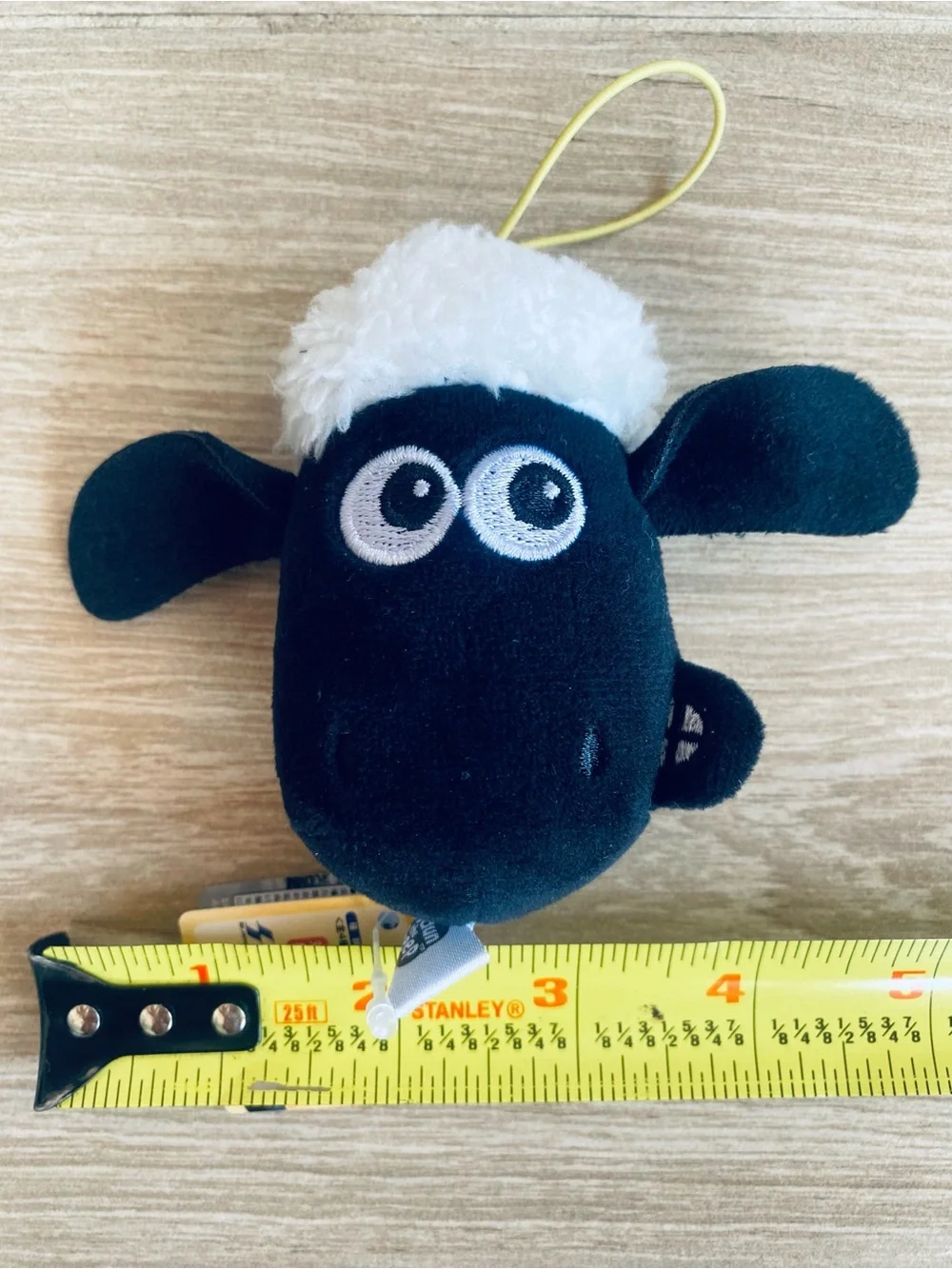 Shaun the Sheep Face Plush Keychain Mascot Charm Japan Import SK Japan NWT